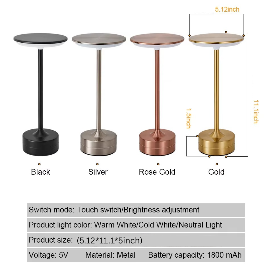 USB Rechargeable Touch LED Table Lamp