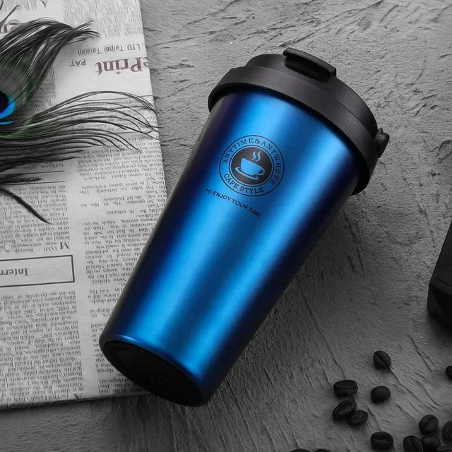 WarmCold Insulation Mug – Stainless Steel Travel Mug 500 ml with Sliding Lid | Kalsten