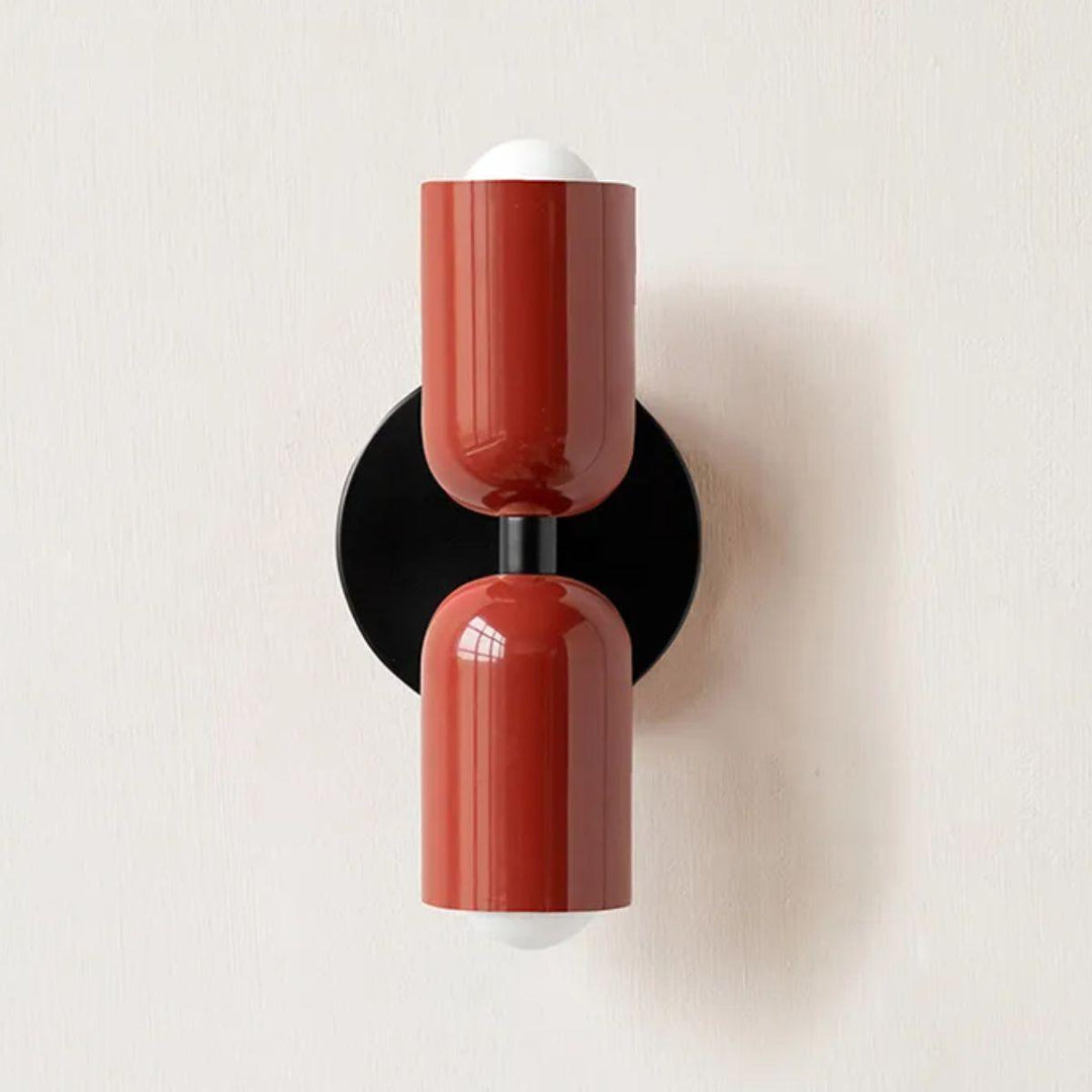 Modern Glass Double Shade Wall Lamp