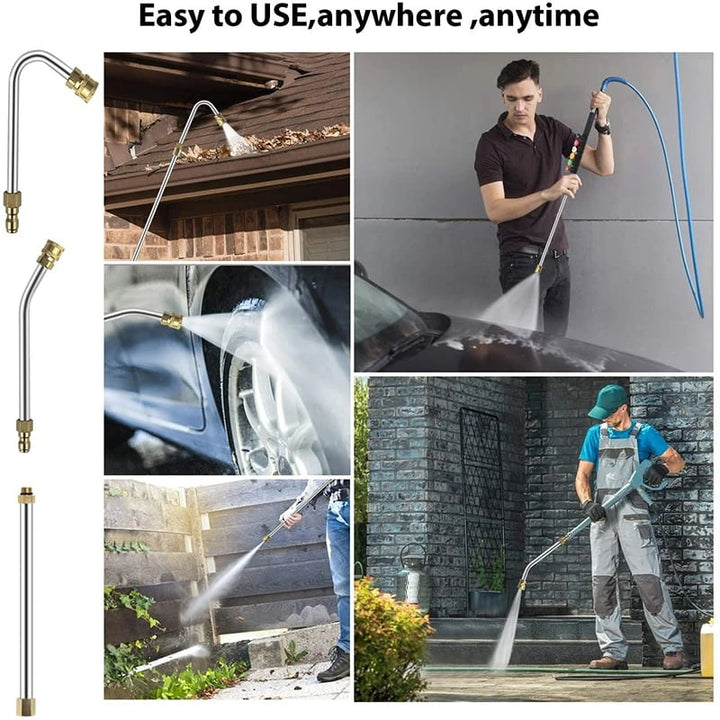 Kalsten | 4000 PSI Telescoping High Pressure Washer Wand Set for Gutter & Roof Drainage & Walls Cleaning