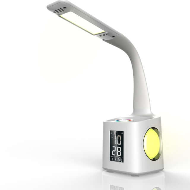Study LED Desk Lamp USB Charging Port&Screen&Calendar&Colors Night Light Kids Dimmable Table Lamp With Pen Hold | Kalsten