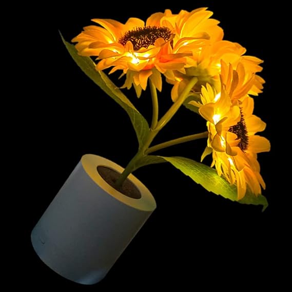 LED Sunflower Table Lamp - Decorative Lighting Fixture for Home Decor & Nightstand Use | Kalsten