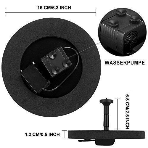 Kalsten | Solar Energy Fountain Pump WaterSoft – For Pond, Birdbath or Garden Decoration