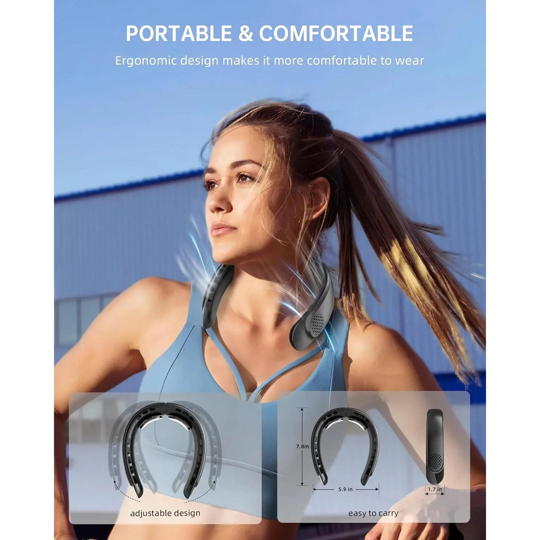 Portable Neck Fan with Rechargeable Cooling for Outdoor Sports | Kalsten