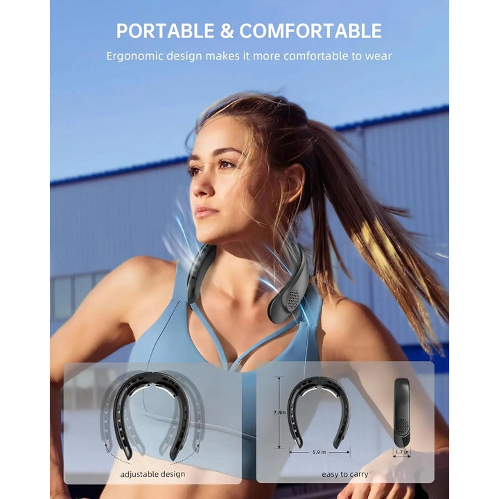 Portable Neck Fan with Rechargeable Cooling for Outdoor Sports | Kalsten