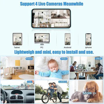Kalsten | Mini Wireless Magnetic Camera, Live Audio & Video Monitoring in Real Time