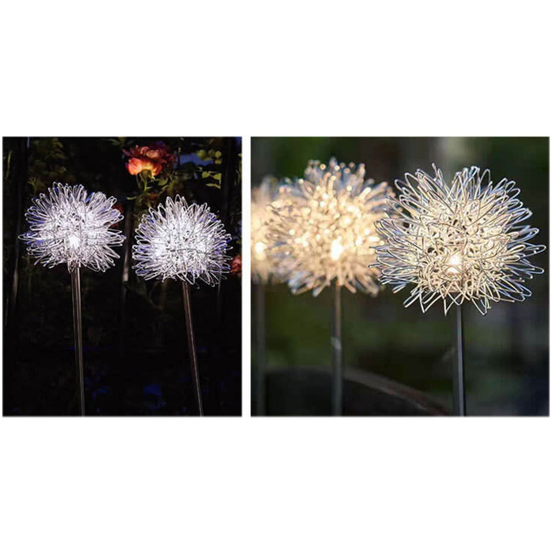 Solar Dandelion Aluminum Wire Globe Light LED Outdoor Waterproof Luminous Garden Insert Ground Landscape Light | Kalsten