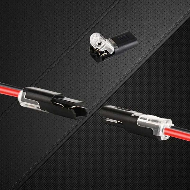 Double wire connector with locking buckle | Kalsten
