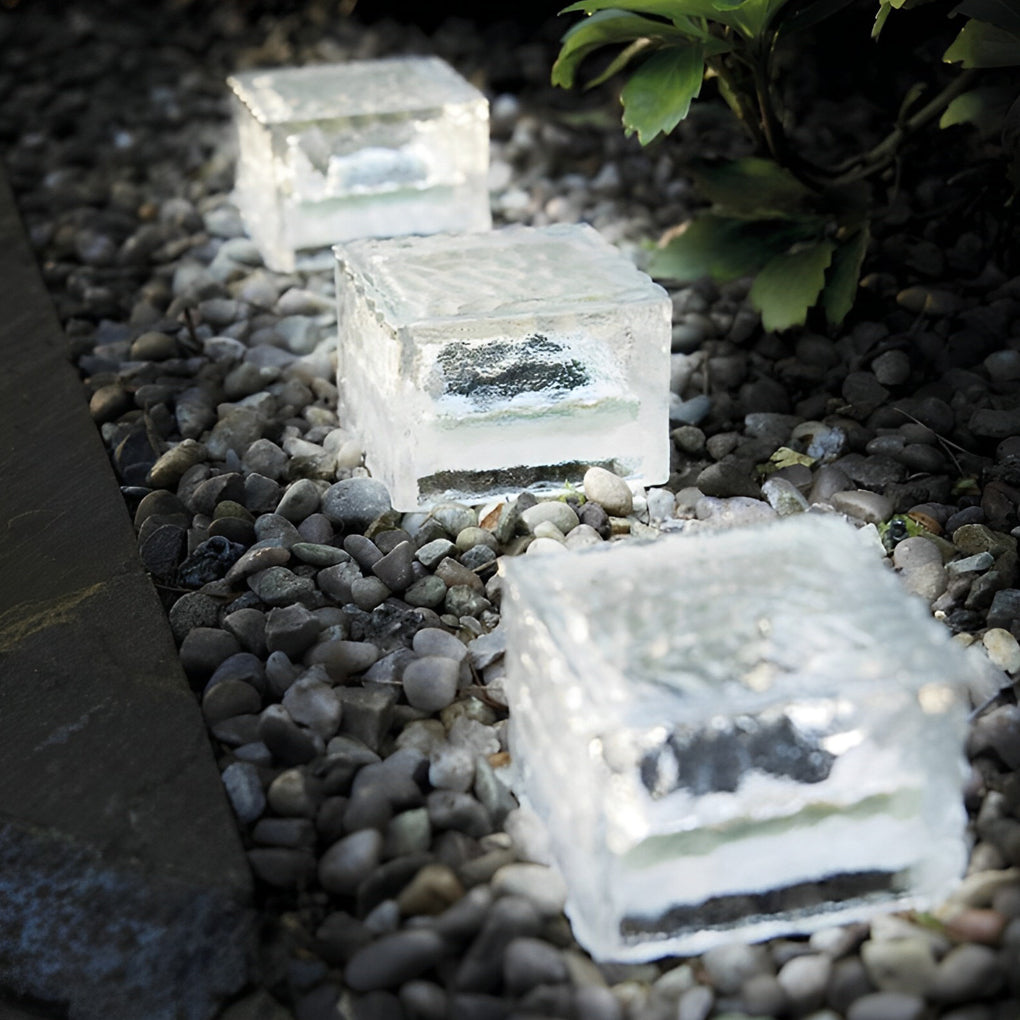 2V Mount-Free Ice Cube Lights Colorful Modern Smart Solar Outdoor Step Lighting | Kalsten