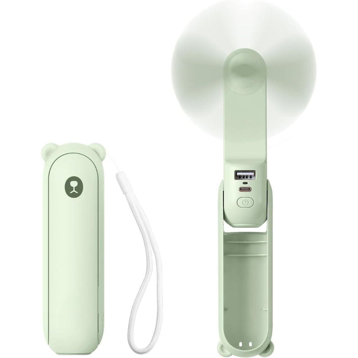 3 In 1 Handheld Mini Fan | USB Rechargeable, Foldable Design & Ideal for Travel, Camping, and Outdoor Activities | Kalsten