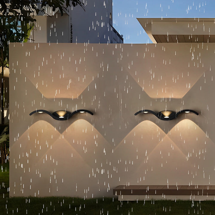 Outdoor Seagull Creative Wavy Wall Mounted Up Down LED Lighting | Kalsten