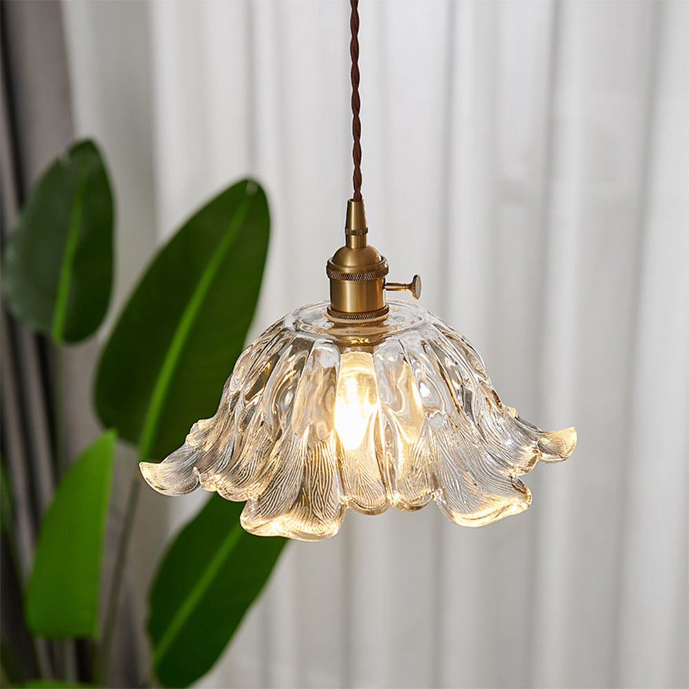 Creative Flower Clear Glass Pendant Light | Kalsten