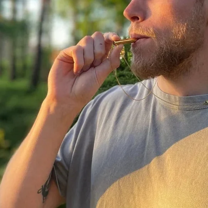 Kalsten | Breathing Exercise Necklace | Stainless Steel | Smoking & Vaping Alternative for Anxiety Relief