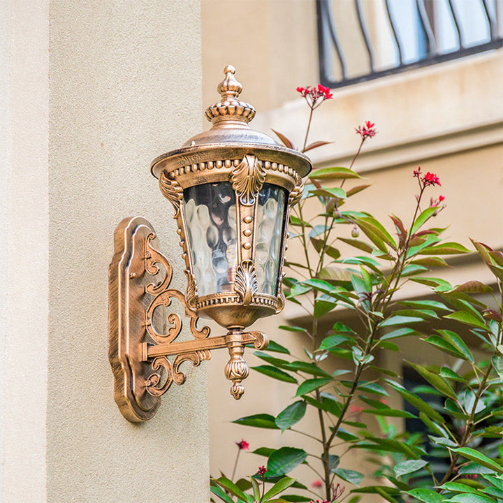 Vintage Glass Outdoor Wall Lantern Kalsten