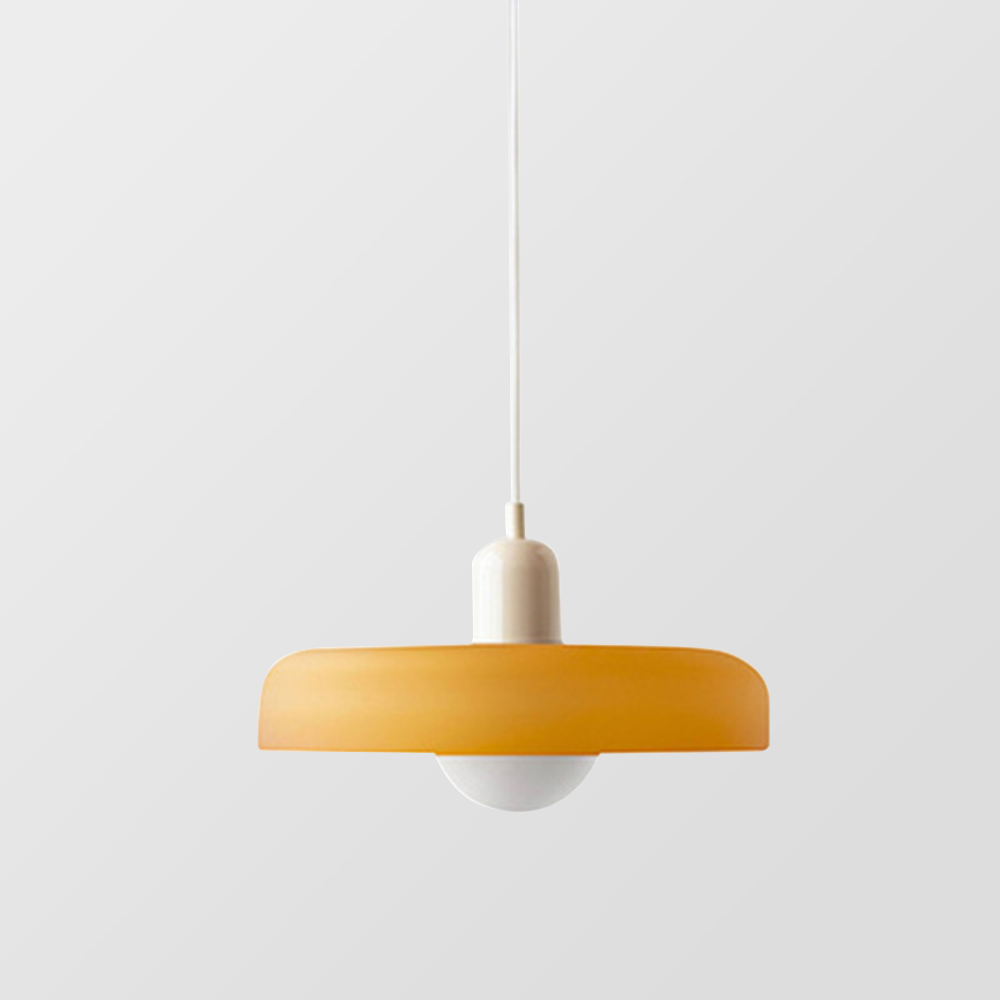 Bauhaus Coloured Glass Pendant Lamp