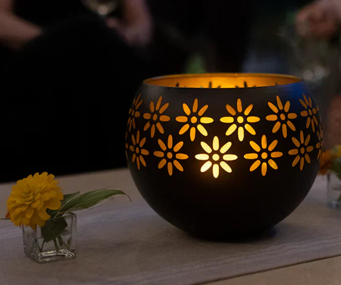 Flower Pattern Candle Lamp – Decorative LED Table Lamp for Stylish Lighting | Kalsten