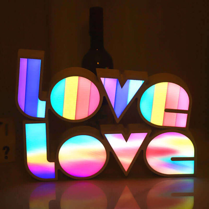 Valentines Day Decor LED LOVE Light Valentines Day Gift For Girlfriend Bithday Wedding Party Decoration Romantic Wedding Decor | Kalsten