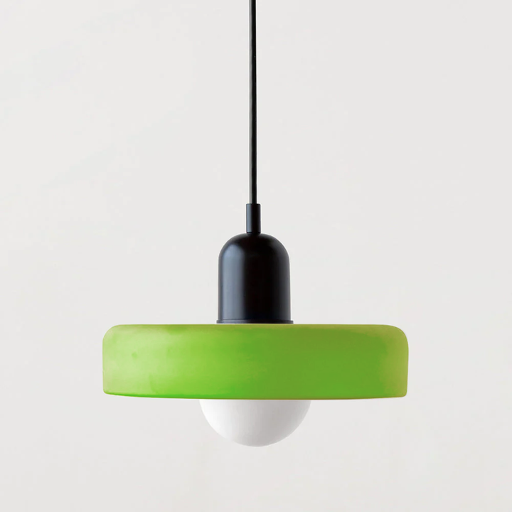 Bauhaus Coloured Glass Pendant Lamp