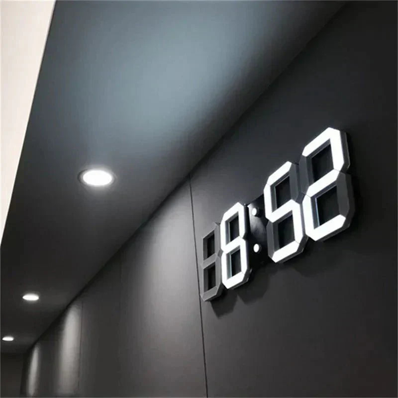 Kalsten | TimeGlow 3D LED Wall Clock – Digital Clock with Adjustable Lighting
