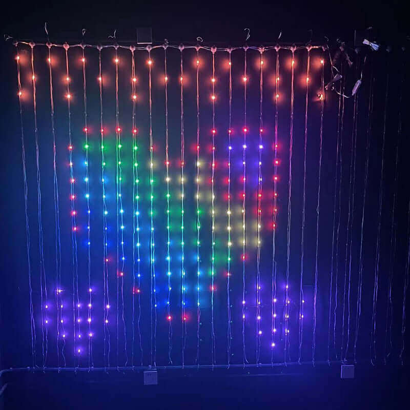 Smart LED RGB Curtain String Lights Bluetooth APP Control Christmas Fairy Light Garland DIY Picture Display Party Wedding Decor | Kalsten