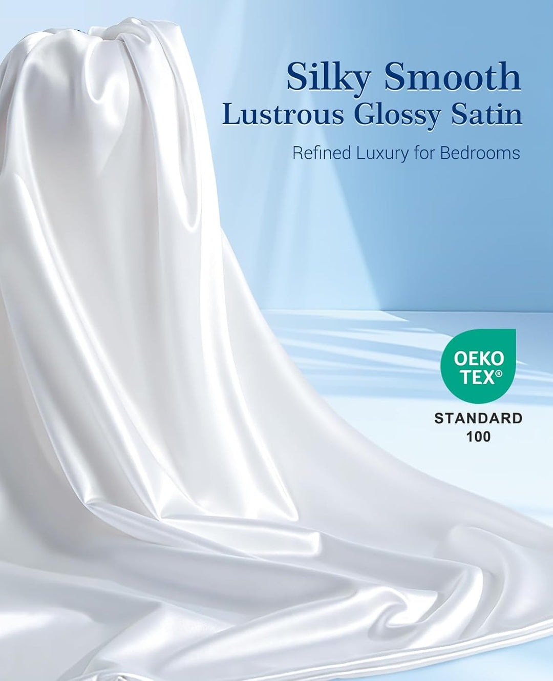 Cooling Pillowcases Q-max>0.5, 2-Pack, Soft & Hair-Friendly-White | Kalsten