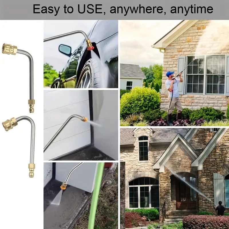 Kalsten | 4000 PSI Telescoping High Pressure Washer Wand Set for Gutter & Roof Drainage & Walls Cleaning