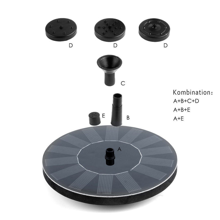 Kalsten | Solar Energy Fountain Pump WaterSoft – For Pond, Birdbath or Garden Decoration