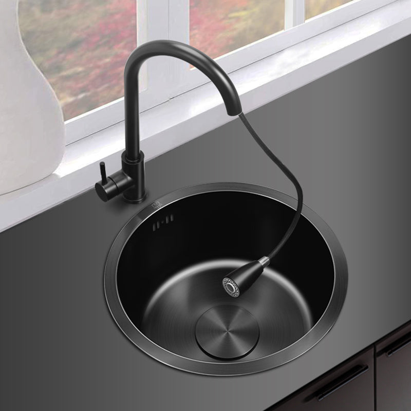Kalsten | Classic Round Sink Stainless Steel Built-in Sink Non-Slip Round Basin for the Kitchen