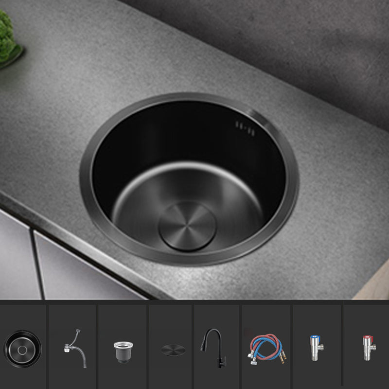 Kalsten | Classic Round Sink Stainless Steel Built-in Sink Non-Slip Round Basin for the Kitchen