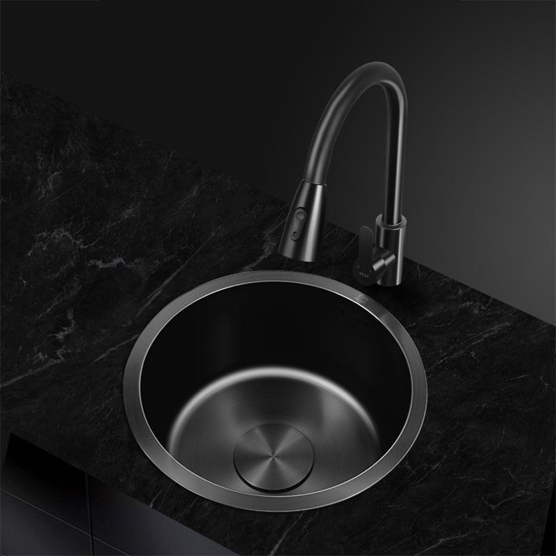 Kalsten | Classic Round Sink Stainless Steel Built-in Sink Non-Slip Round Basin for the Kitchen