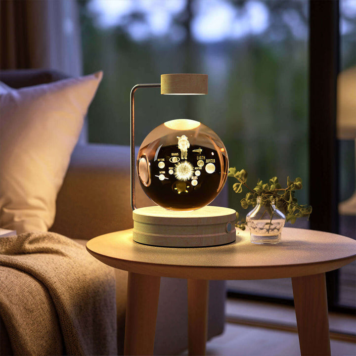 Crystal Ball Cosmic Dinosaur Indoor Night Light USB Power Warm Bedside Light Birthday Gift Night Lamp | Kalsten
