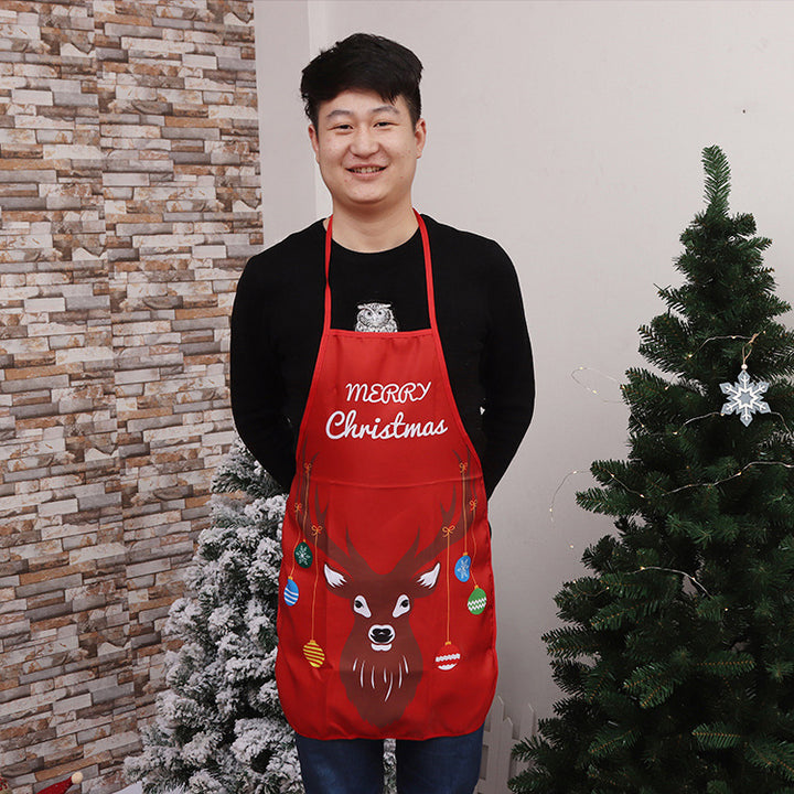 Christmas-Themed Chef Apron