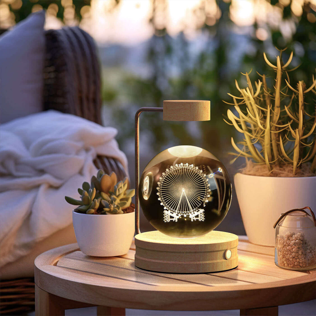 Crystal Ball Cosmic Dinosaur Indoor Night Light USB Power Warm Bedside Light Birthday Gift Night Lamp | Kalsten