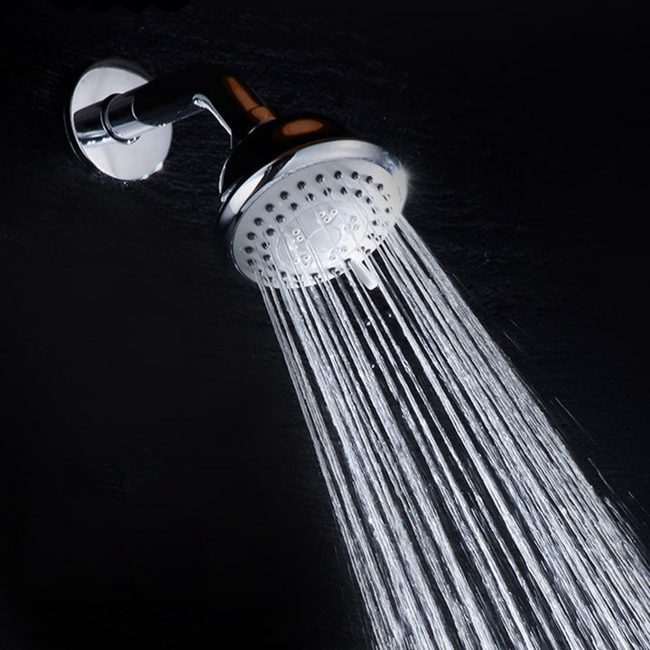 Kalsten | Round shower head made of stainless steel in silver wall-mounted shower head