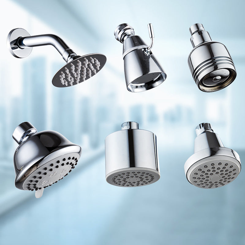 Kalsten | Round shower head made of stainless steel in silver wall-mounted shower head