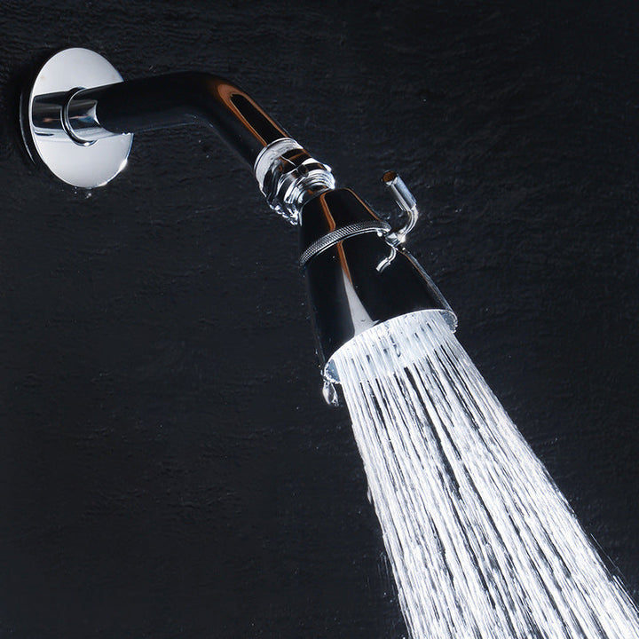 Kalsten | Round shower head made of stainless steel in silver wall-mounted shower head