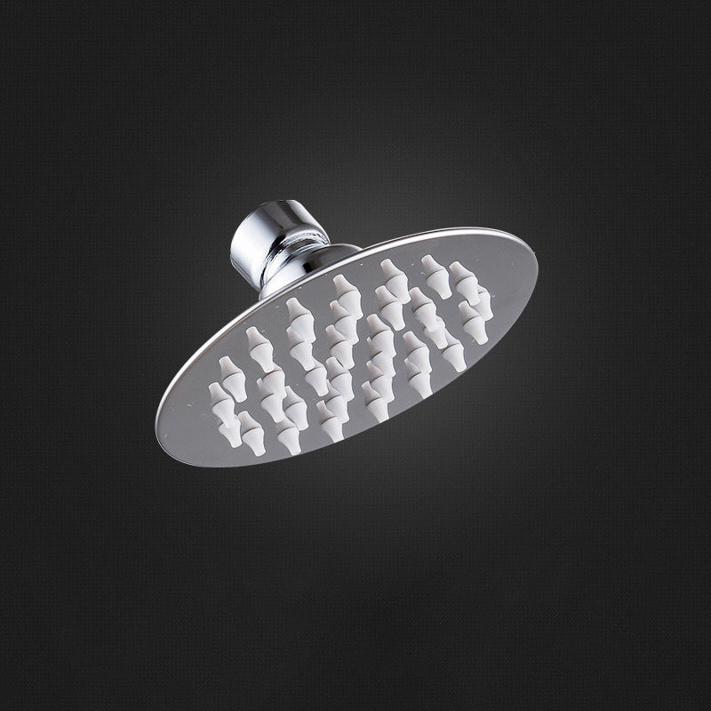Kalsten | Round shower head made of stainless steel in silver wall-mounted shower head