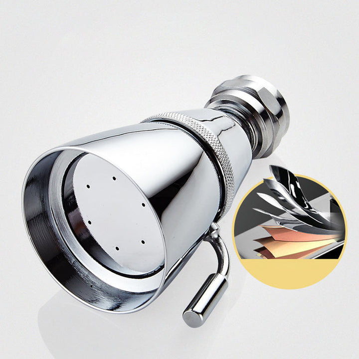 Kalsten | Round shower head made of stainless steel in silver wall-mounted shower head