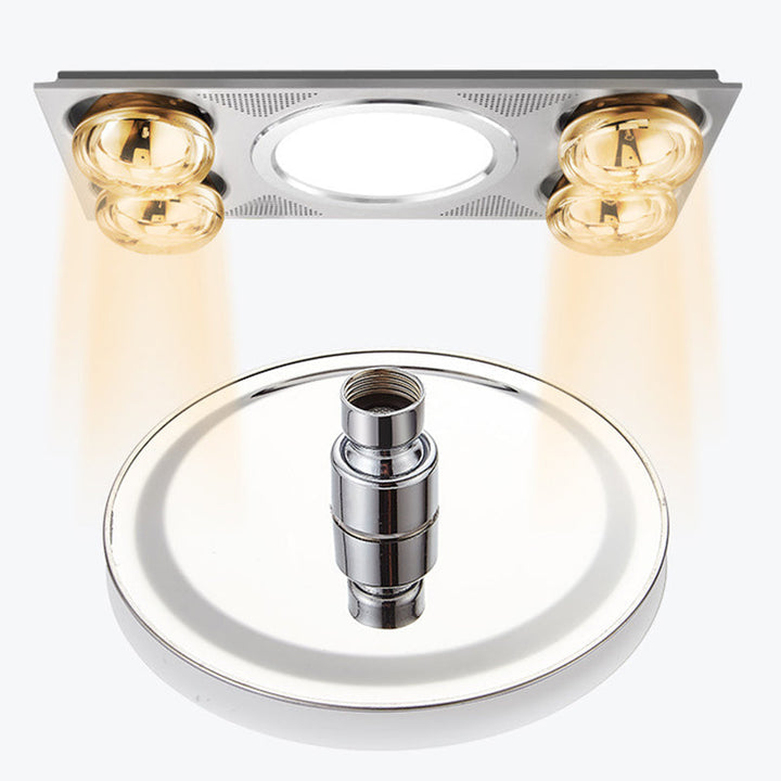 Kalsten | Round shower head made of stainless steel in silver wall-mounted shower head