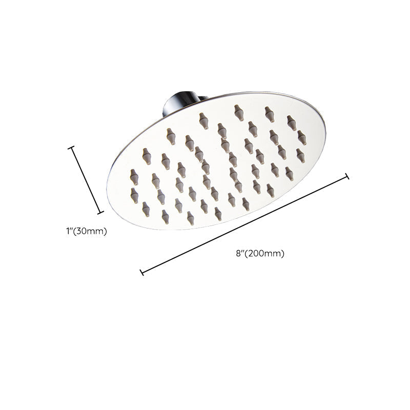 Kalsten | Round shower head made of stainless steel in silver wall-mounted shower head