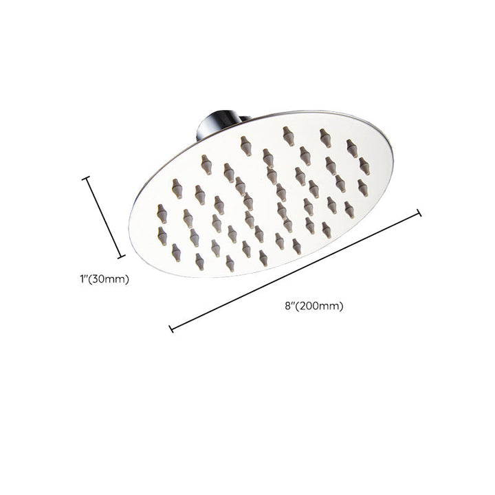 Kalsten | Round shower head made of stainless steel in silver wall-mounted shower head
