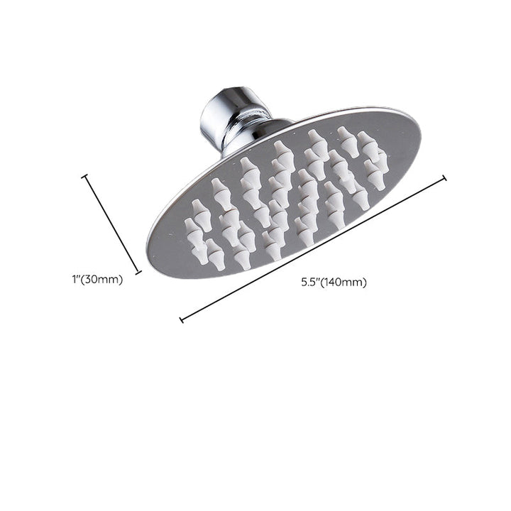 Kalsten | Round shower head made of stainless steel in silver wall-mounted shower head
