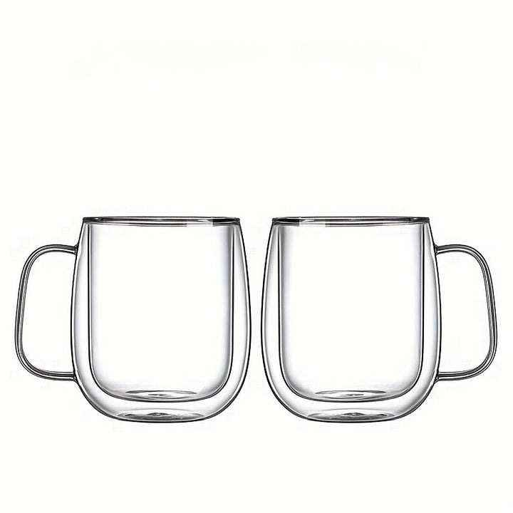 ThermoSip Double-Walled Glass Mug – Borosilicate Glass, Heat Resistant & Elegant | Kalsten