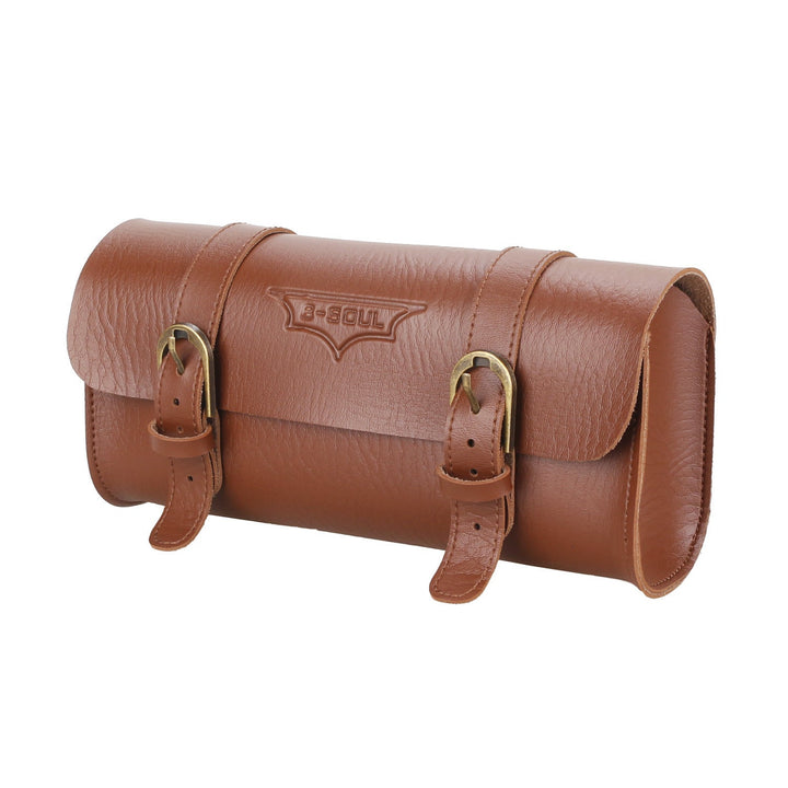 Vintage Leather Tool Roll Bike Handlebar Bag Kalsten