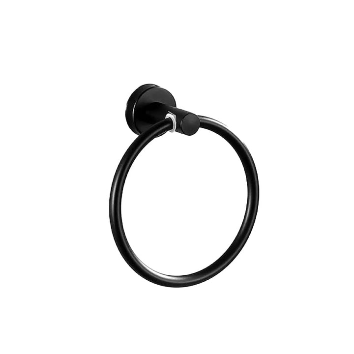 Kalsten | Modern Bathroom Hardware Set in Stainless Steel Brushed Chrome Towel Bar/Ring & Bathrobe Hook