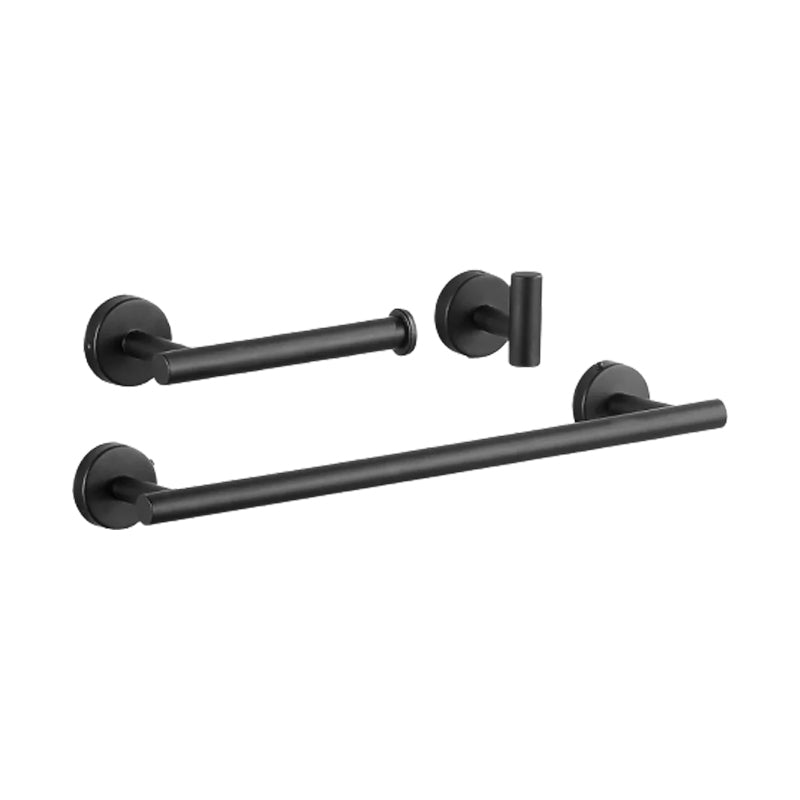 Kalsten | Modern Bathroom Hardware Set in Stainless Steel Brushed Chrome Towel Bar/Ring & Bathrobe Hook