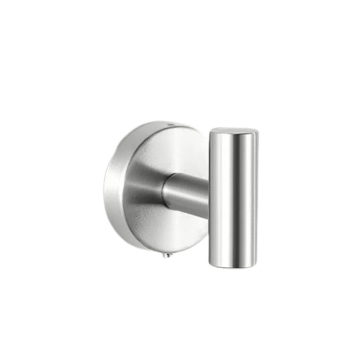Kalsten | Modern Bathroom Hardware Set in Stainless Steel Brushed Chrome Towel Bar/Ring & Bathrobe Hook