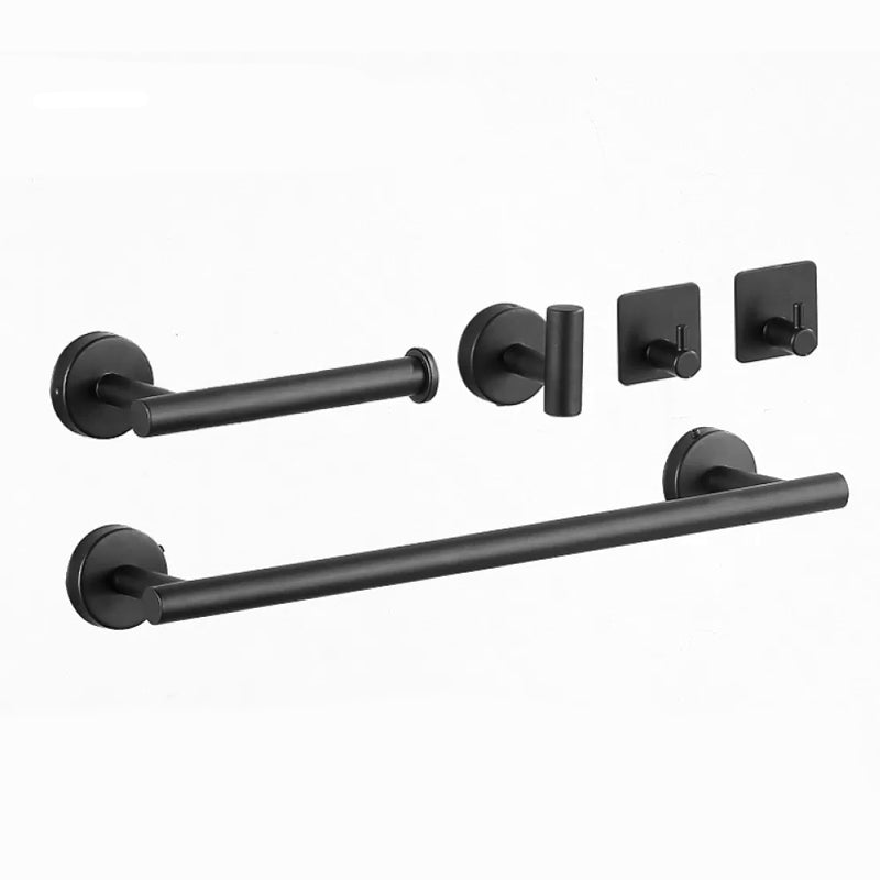 Kalsten | Modern Bathroom Hardware Set in Stainless Steel Brushed Chrome Towel Bar/Ring & Bathrobe Hook