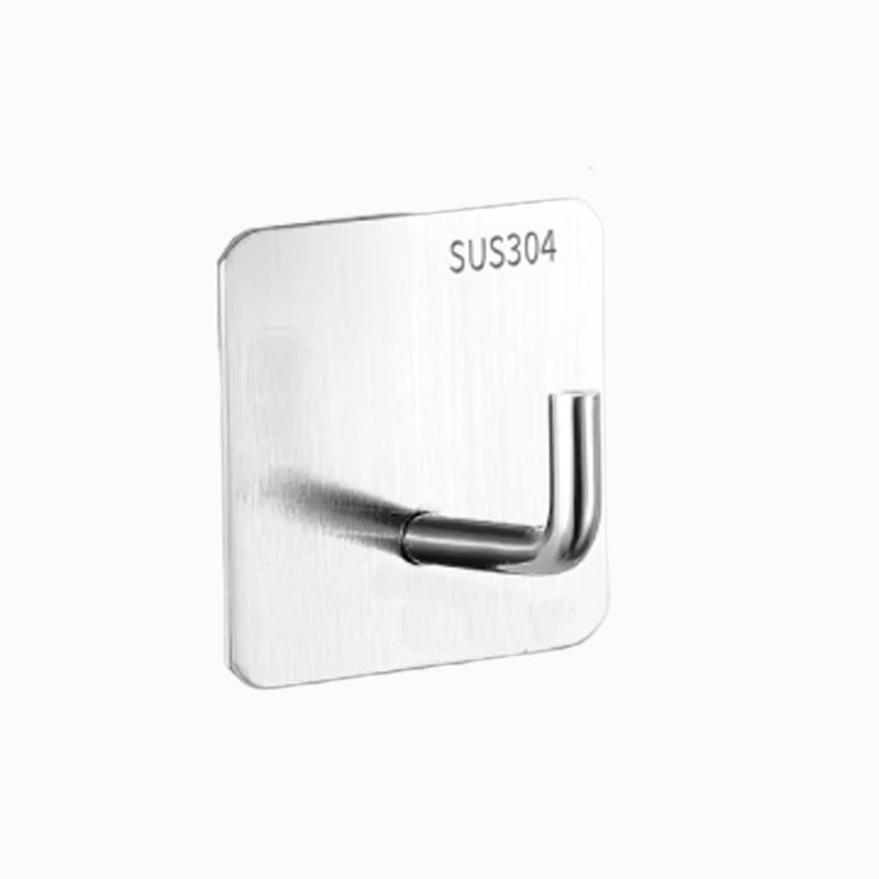 Kalsten | Modern Bathroom Hardware Set in Stainless Steel Brushed Chrome Towel Bar/Ring & Bathrobe Hook