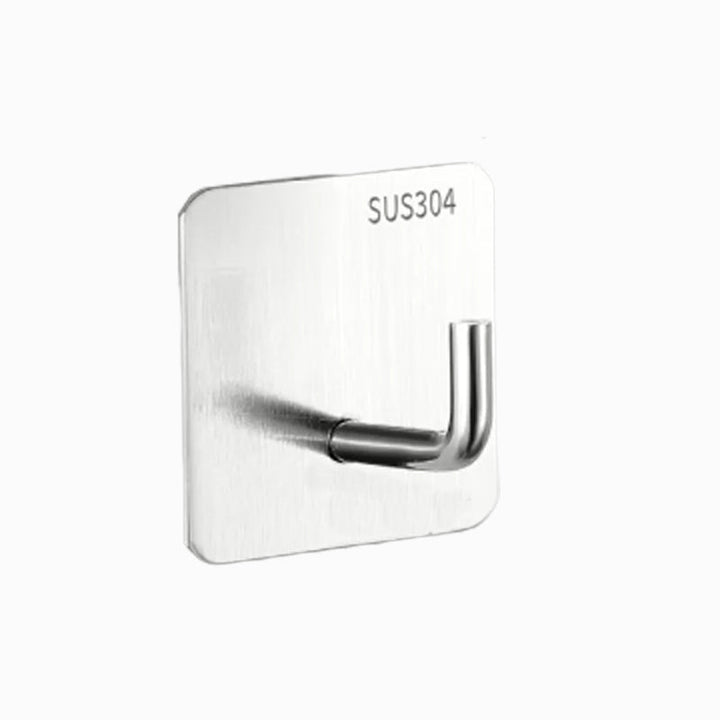 Kalsten | Modern Bathroom Hardware Set in Stainless Steel Brushed Chrome Towel Bar/Ring & Bathrobe Hook